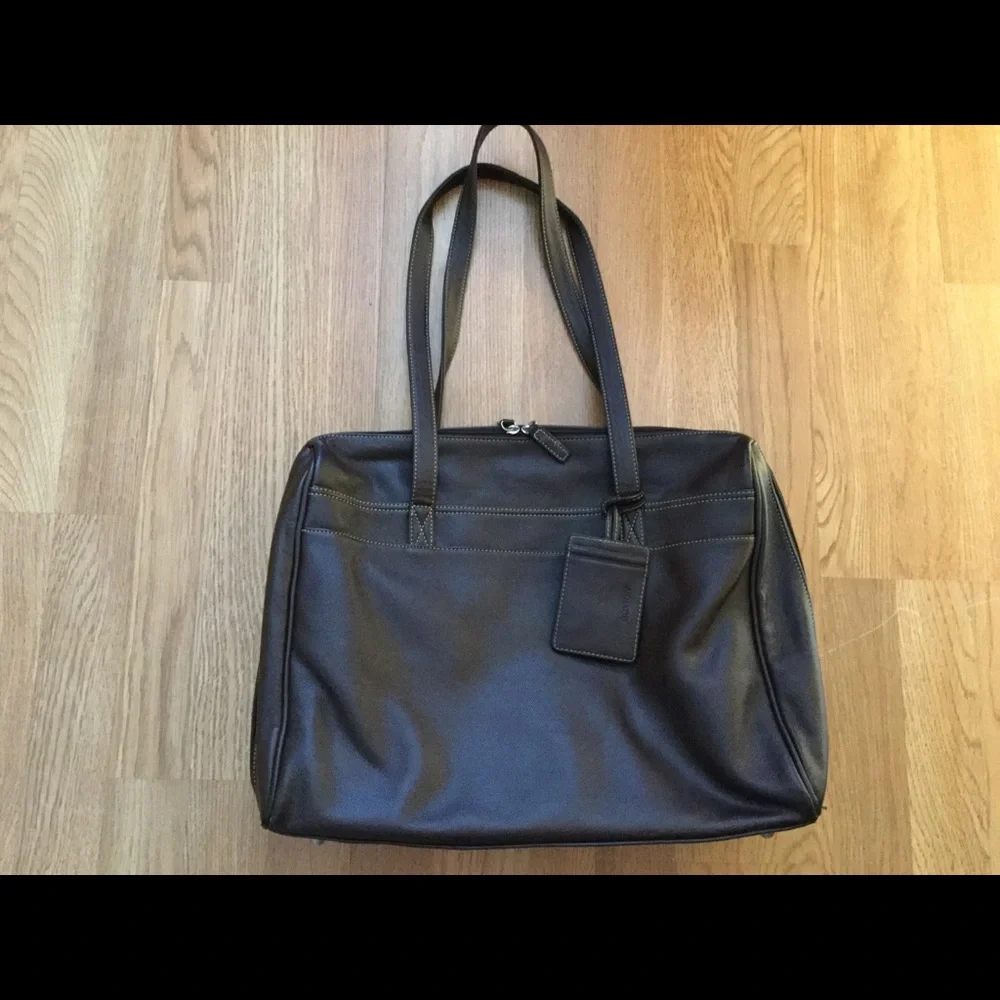 Buxton brown messenger bag laptop travel cary on commute bag unisex